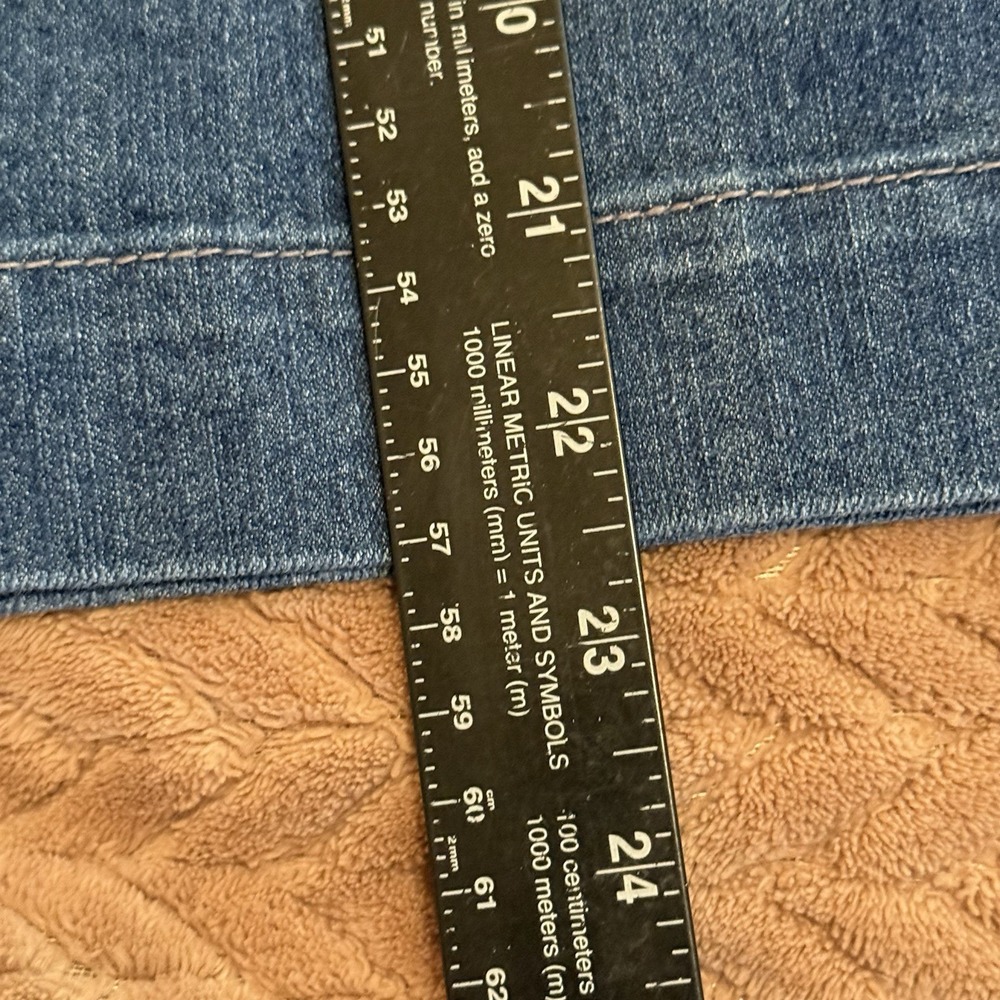 Style & Co Womens‎ 16 Denim Skirt Front Zip Pockets Cottagecore Boho Festival - Picture 4 of 7